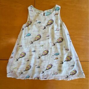 Dr. Suess 3T toddler Hot balloon white pink sleeve summer formal party dress